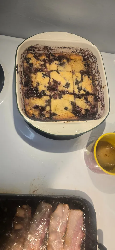 Wife made a dish of blueberry pastry. Wondered why it didn't look as Recipe advertised...