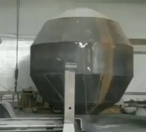 The explosive hydroforming of a steel sphere