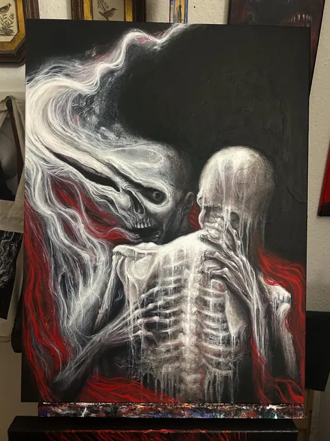 The fear of leaving, acrylic, me, 2026