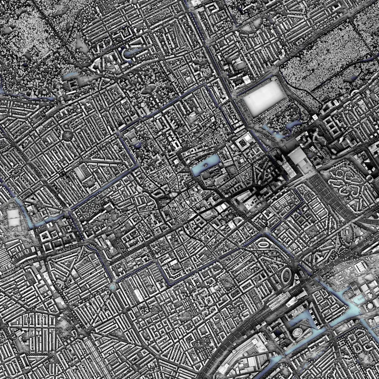 [OC] Fragments from my collection of very detailed shaded maps of cities