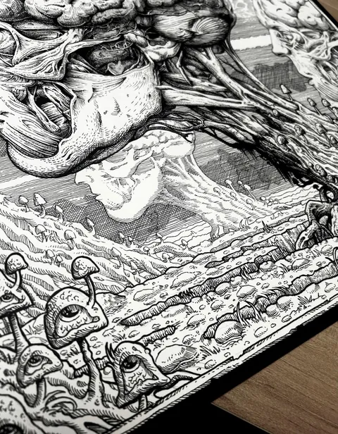 My best friend, Bowen Bramwell, drew this by hand. I thought it was worth sharing.