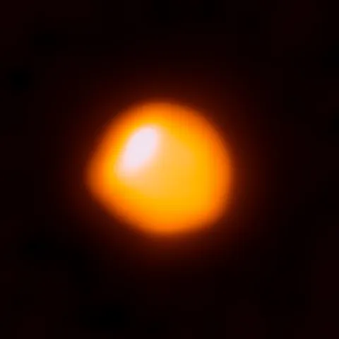 This is the clearest image ever of a star beyond our solar system — Betelgeuse. So massive, it would swallow Mercury through Jupiter if placed at our Sun’s position.