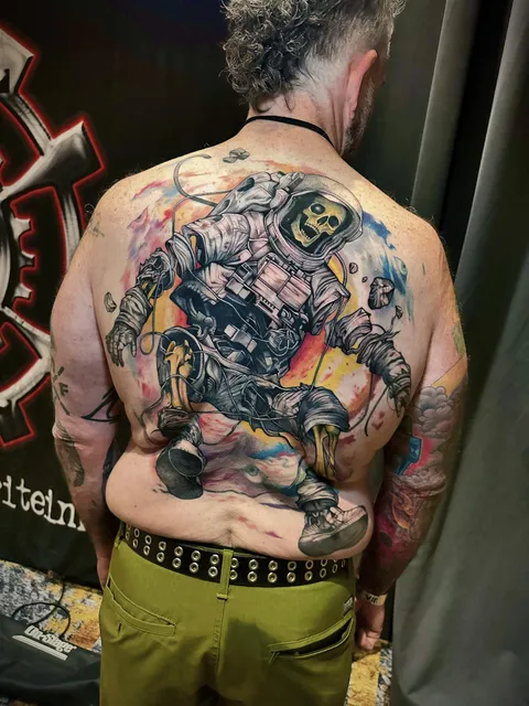 Back piece by Maria Garza at Title Tattoo Studios in Centennial, CO