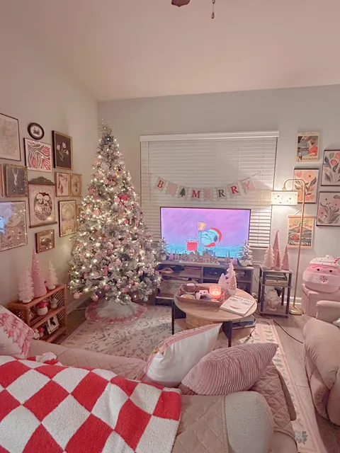 My girly living room for the holidays