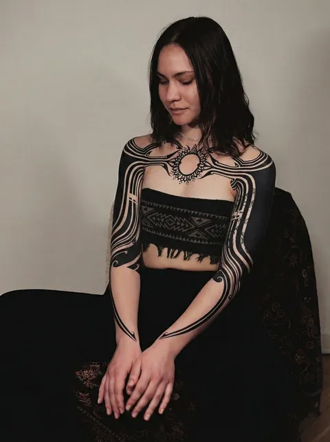 Blackwork ornaments done by(me) Danylo Shvarov in Warsaw, Poland