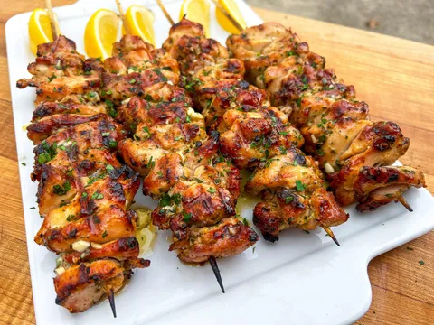 Garlic Parmesan Chicken Skewers