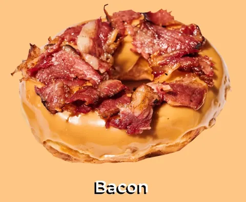 Ordered donuts at a very popular store near my house. The website photo has SO much more bacon than I received.