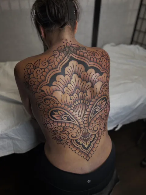 So in love with my back piece done by Veronica Musser - Tattoo Thank You - Denver, CO