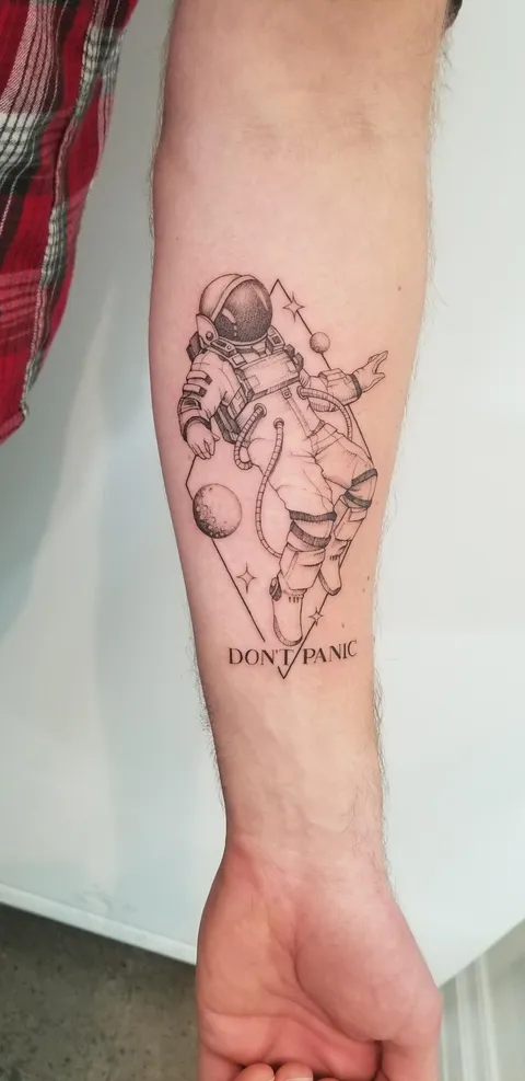 Don't panic. By Zeke at Chronic Ink in Toronto