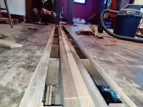 Restored 1916 hardwood floor Midwest