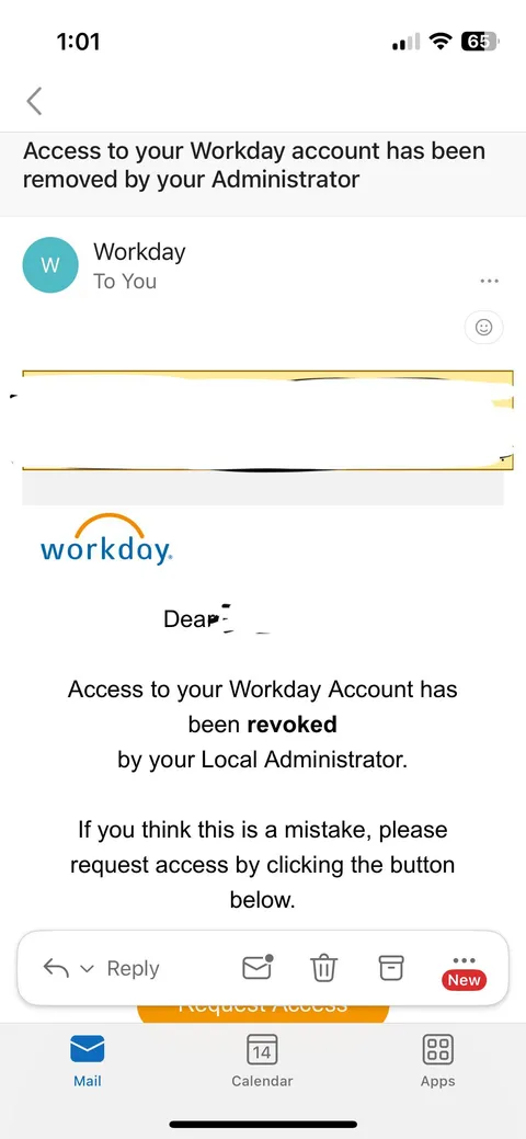 My work laid off a few hundred people two weeks ago. Today they sent out this phishing test.