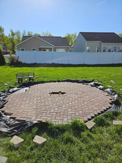 My largest DIY undertaking - first time fire pit + patio seating area build