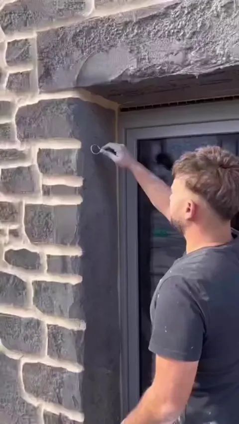 Creating this "stone" facade