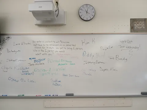 My history class was asked this question. This was their answer (12th grade)