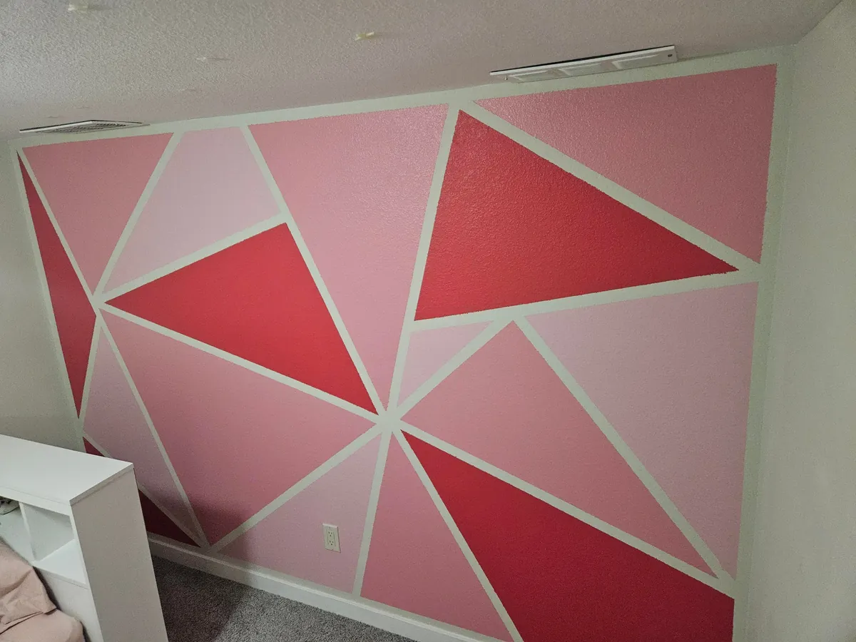 Painted a wall in my daughters room.