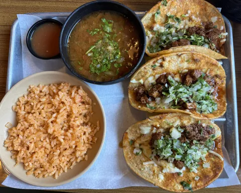 [i ate] birria tacos and mexican rice