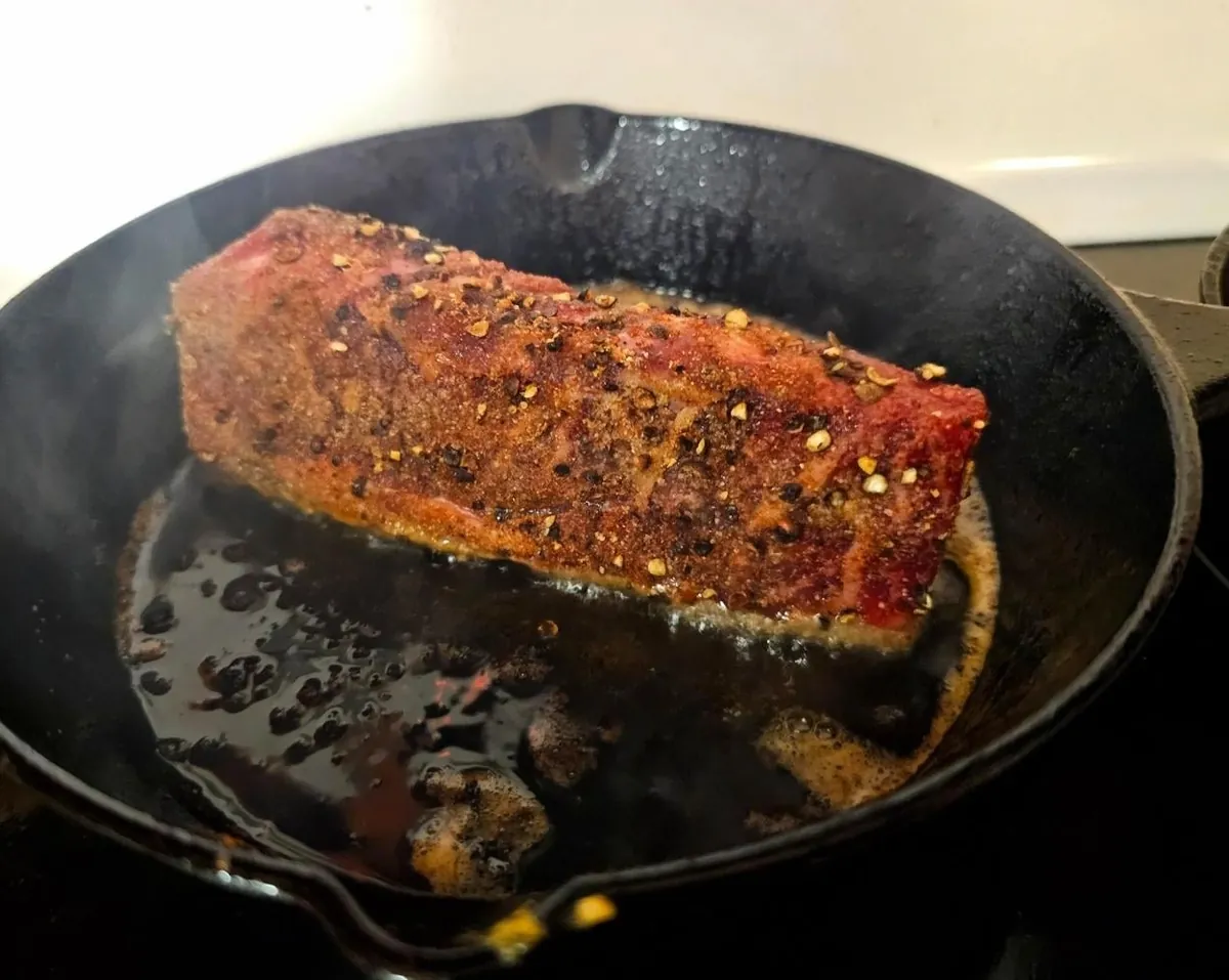 [Homemade] Steak &amp; Eggs on a Potato Pancake