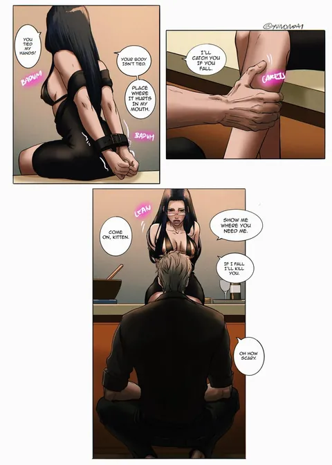 Some wholesome teasing while she's tied up