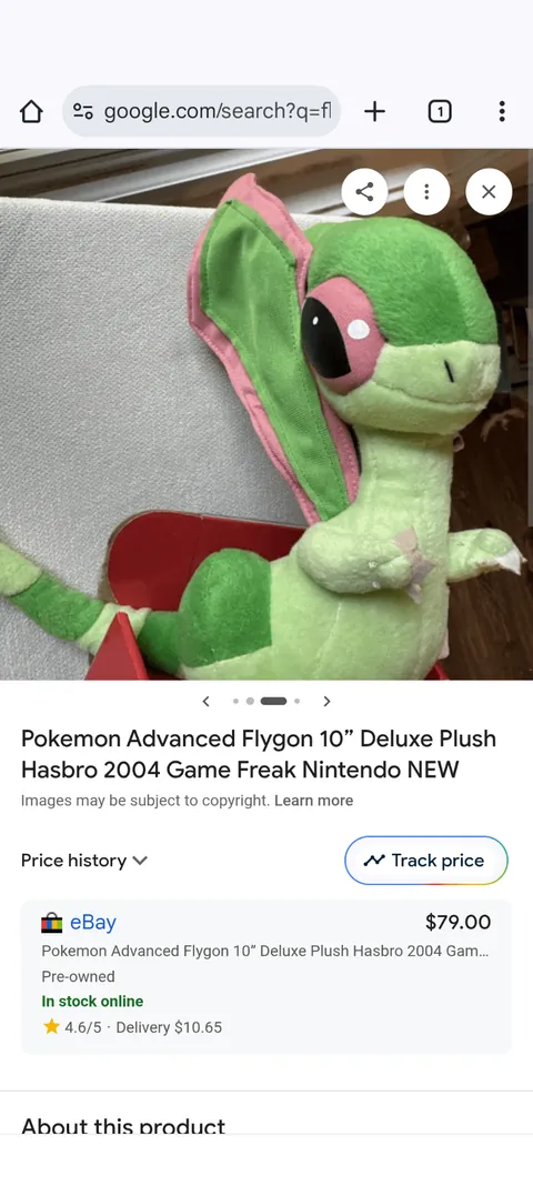 my well-loved 2004 flygon plush