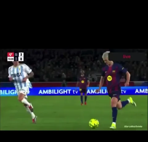 Another angle of Dani Olmo trivela assist to Lamine Yamal volley goal