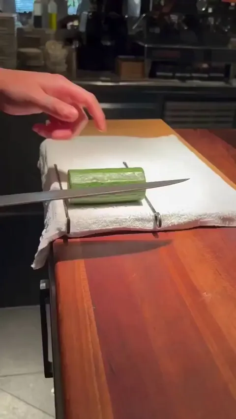 Thinly sliced cucumber