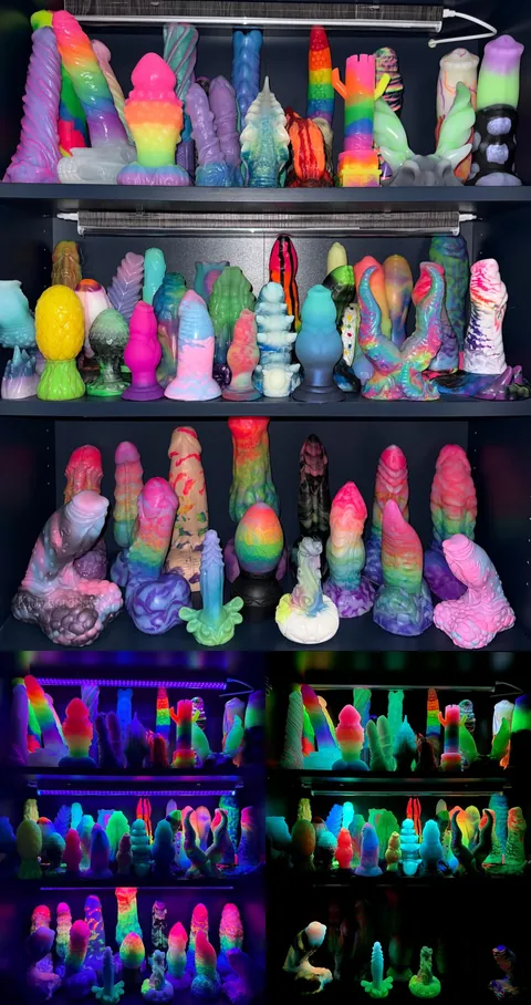 It’s been a while! Rearranged and dusted the glow cabinet!