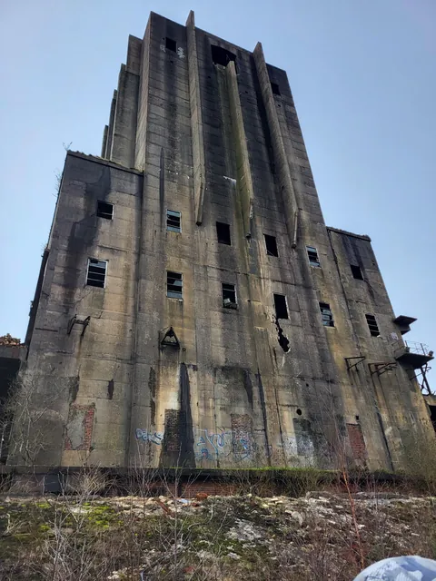 Huge abandoned coal silo