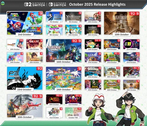 Out on Nintendo Switch 2 | Nintendo Switch in October. What's on your wishlist?