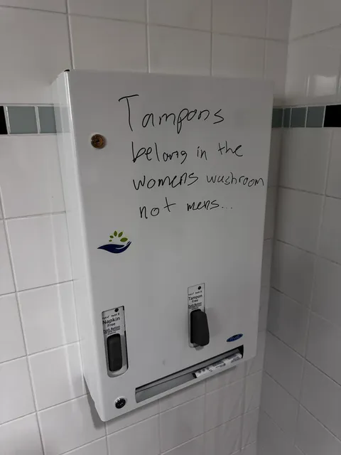 A men’s washroom in Toronto Canada …