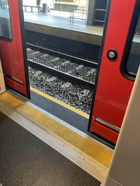 The wrong train doors opened at the station
