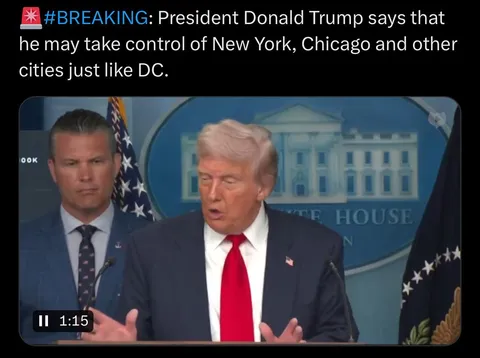 Between this and federalizing DC’s police force, this is normal presidential behavior /s