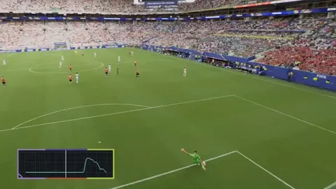 [FIFA Media] Before England’s goal in minute 45+2 against Norway, the sensor in the Connected Ball showed no peak in the 'heartbeat of the ball' when in the air, and therefore no evidence that the ball touched the overhead wire and changed the movement of the ball.