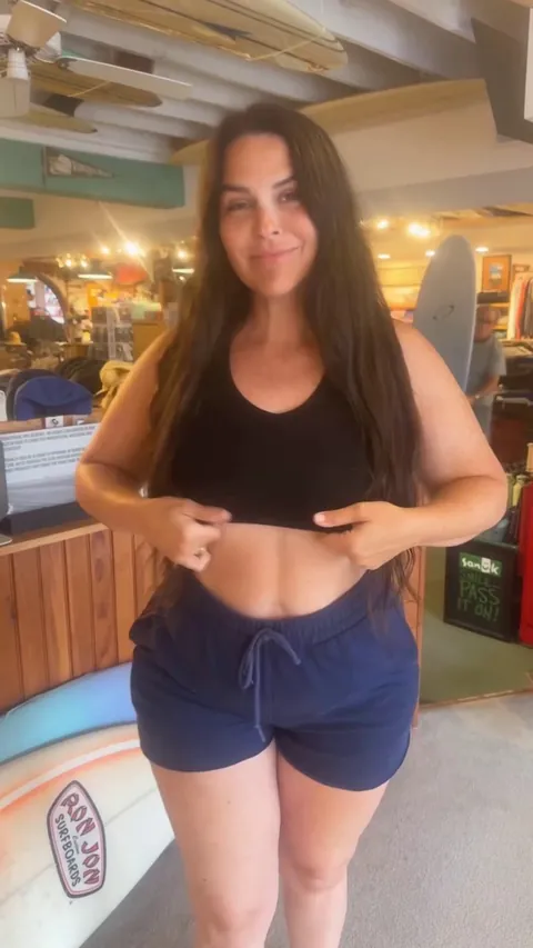 Flashed my naturals while trying on clothes [GIF]