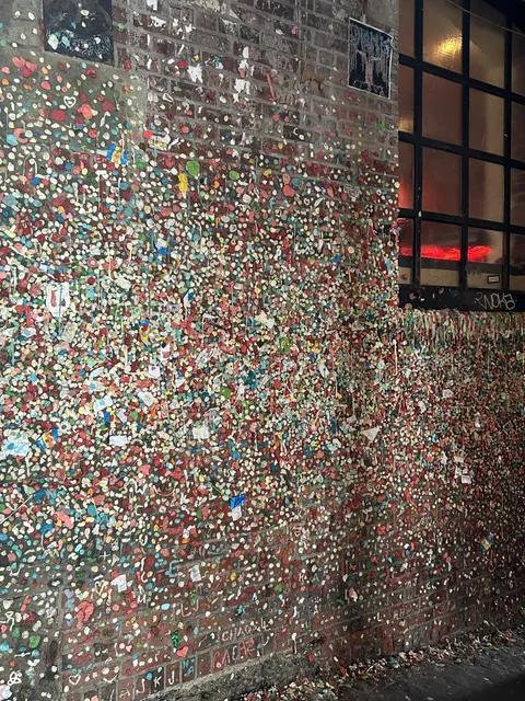 It’s a tourist attraction, but I think it’s disgusting. The gum wall in Seattle.