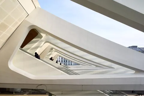 Gare de Mons Station by Santiago Calatrava in Mons, Belgium