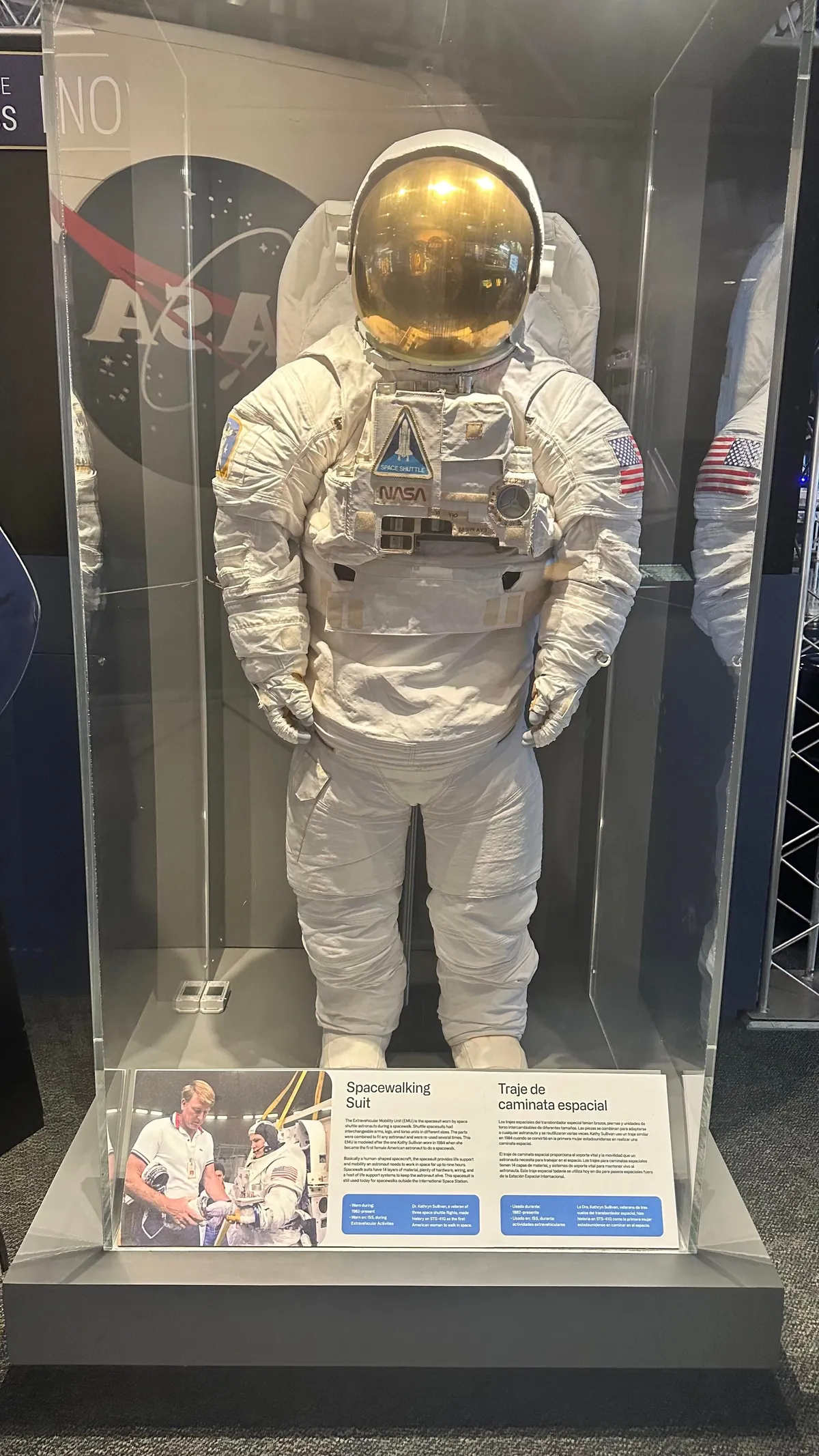 Why is the spacewalk suit sewn this way?