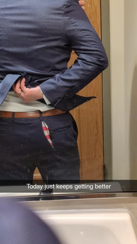 Blew my tire and ripped my pants in the middle of trial