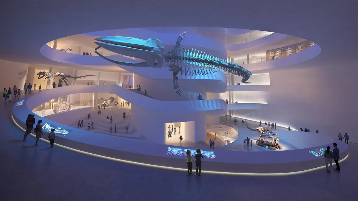 Renders of the potential new Natural History Musuem of Shenzhen by 3XN