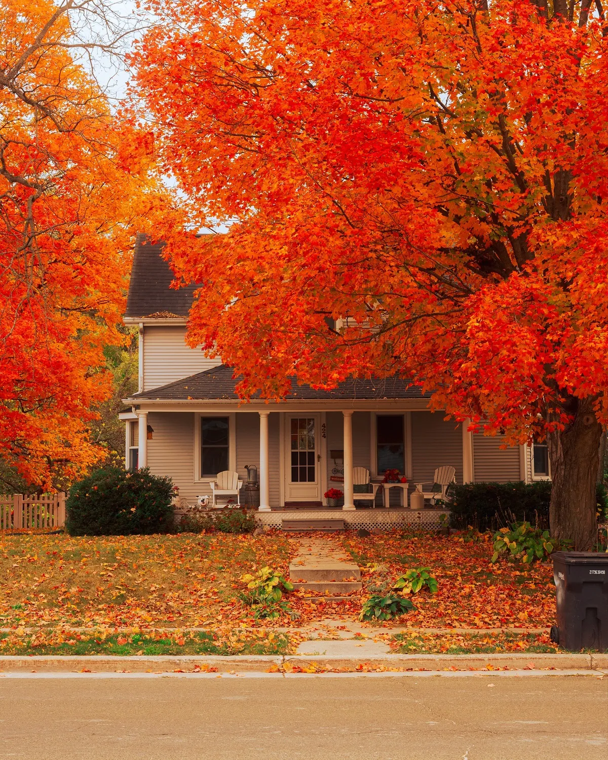 House with a porch in Madison, Wisconsin.
