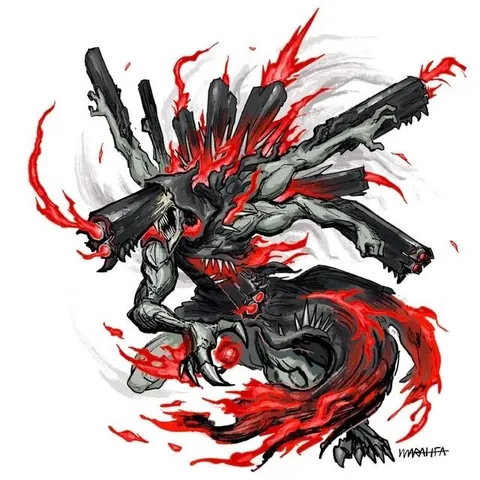 The Chainsaw Man x Overwatch designs by @the_marahfa