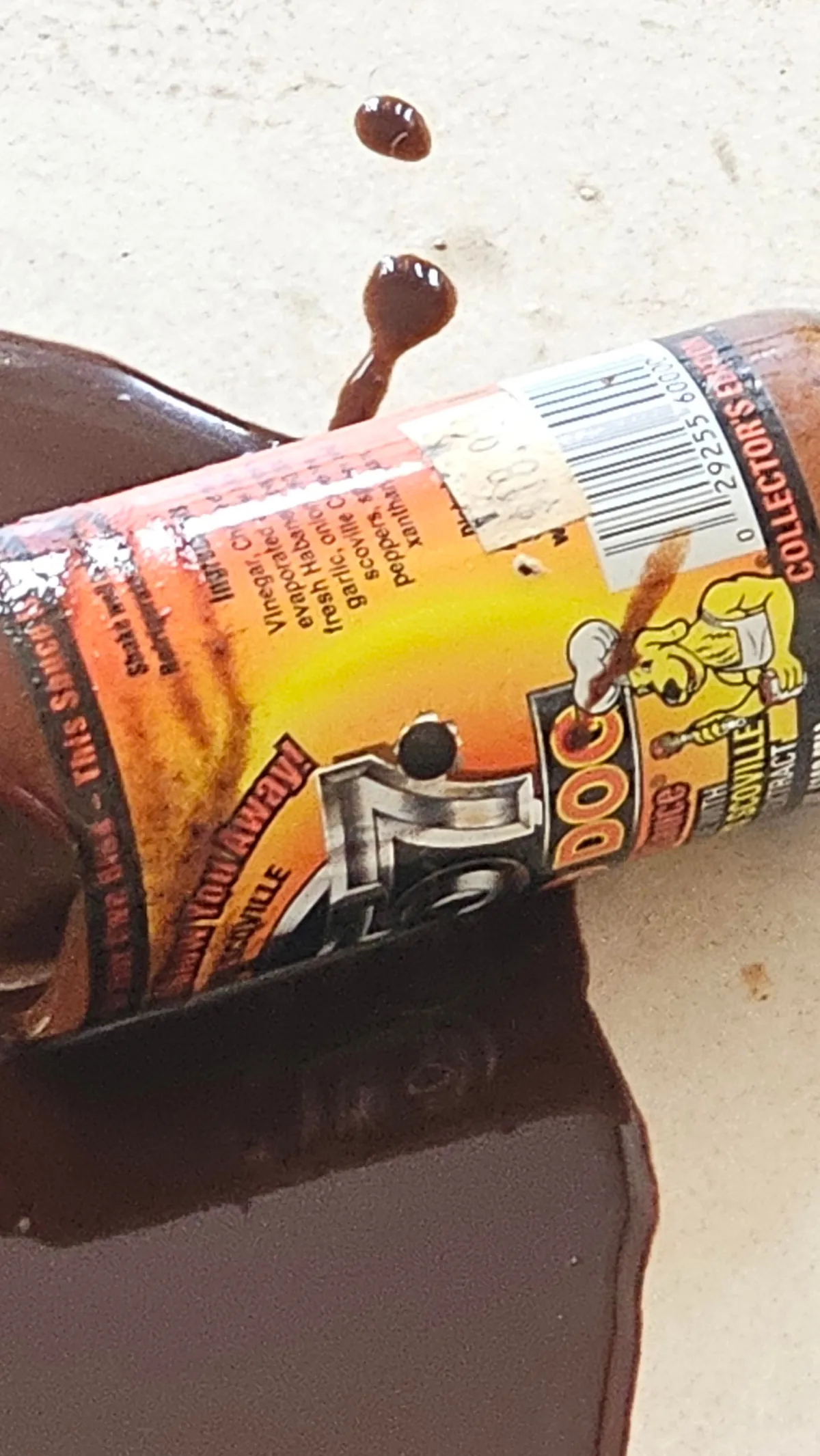 I dropped my favourite hot sauce i bought in the US years ago.