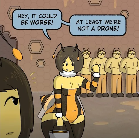 I was told this community might enjoy this Bee-themed comic I drew