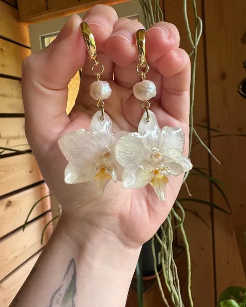 I grow flowers and turn them into jewelry for a living