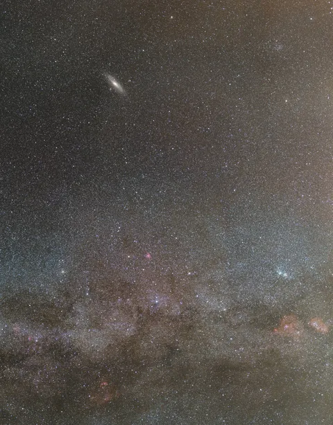 Milky Way and Andromeda Galaxy in one frame.