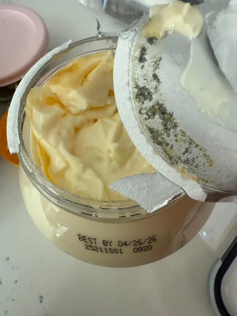 Opened a can of tuna, got my brand new Duke’s mayo to add in, and bam, mold