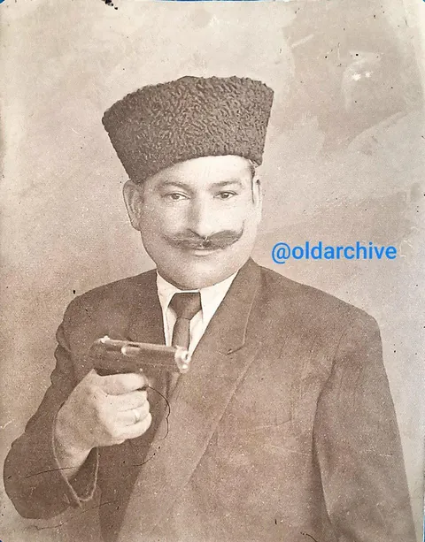 Iranian man with pistol. 1920s