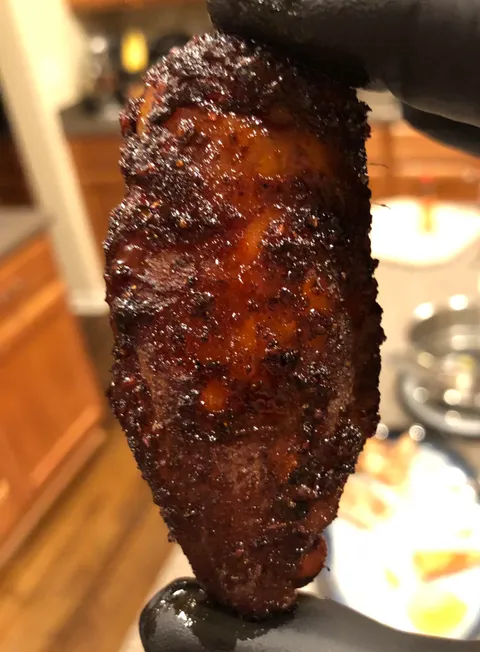 Made some cherrywood smoked chicken wings tonight!