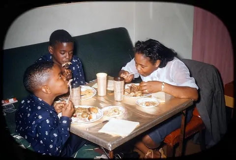 Thanksgiving day, 70 years ago, November of 1955. Kodachrome slides