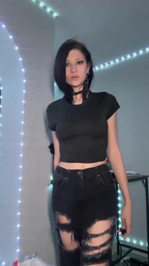 Hot goth strips for you