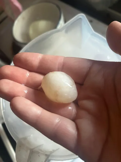 Friend cracked an egg, there was no yolk, only this weird white mass.
